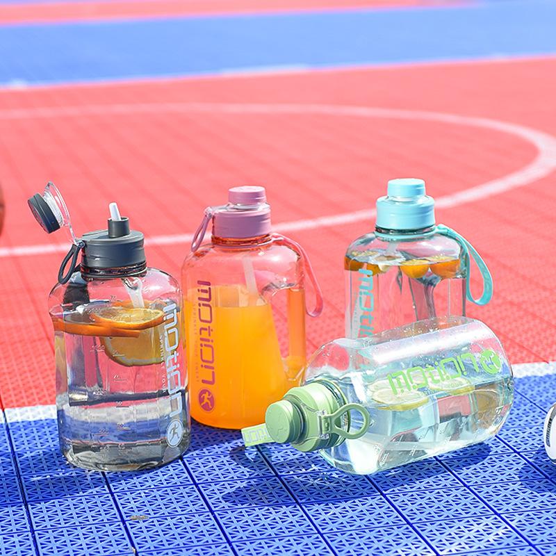 New Transparent Ton Barrels Pc Large Capacity Men and Women Water Cup Outdoor Fitness Exercise Portable Portable Sports Bottle