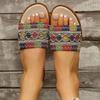 Fashion Fashion Tweed Cloth Flats Slippers Women 2025 String Bead Plus Size 36-43 Summer Sandals Woman Lightweight Outdoor Slides Female