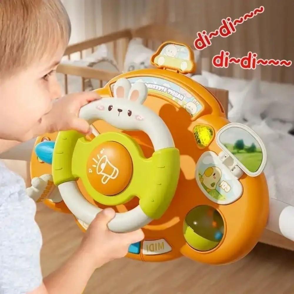 Multi Functional Simulation Steering Wheel Toys Electric Copilot Steering Wheel Toy  Infant