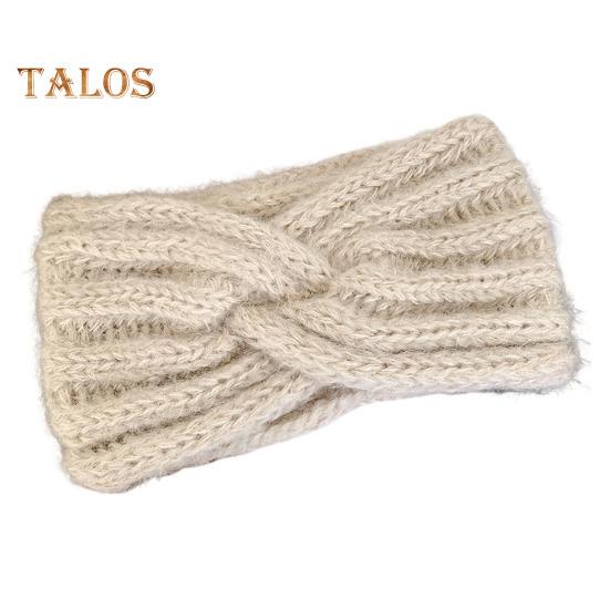 Women Winter Headband Solid Color Twist Decor Knitted Hair Band Warm Comfortable Ear Warmer Hair Accessory