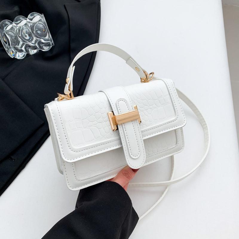 Chic Casual French Style Small Shoulder Bag In Black White Magenta Blue Yellow