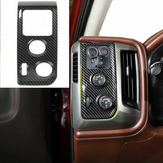 

Headlight Switch Panel Trim For Chevy Silverado/GMC SIERRA 2014-18 Carbon Fiber