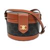 [Usado] Bolsa de Almoço Tecido e Couro Monograma Clássico Tambour com Logo Metálico, Portátil, de Ombro, Transversal, Média - Muito Bom #1IXRJWH