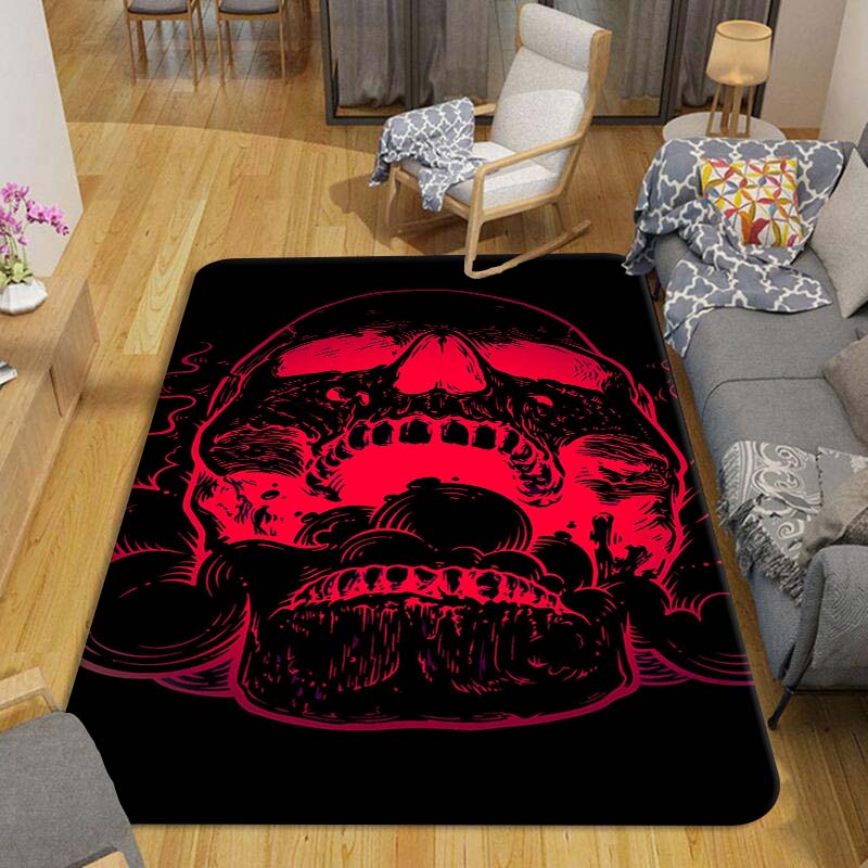 

Нескользящий коврик для ванной комнаты, подростковый кавайный коврик для комнаты, ковер с черепом, гостиной, коридором, домашний декор, нескользящий напольный коврик 40x60cm