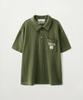 Seteo Waffle Collar Short Sleeve T-Shirt Khaki