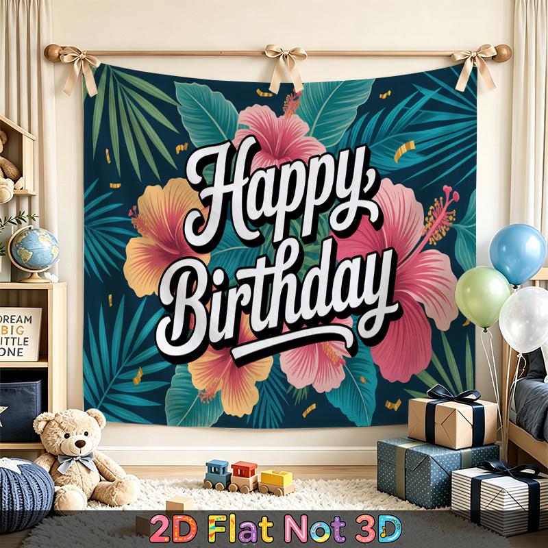 1pc Floral Party Backdrop - Photo Booth Props