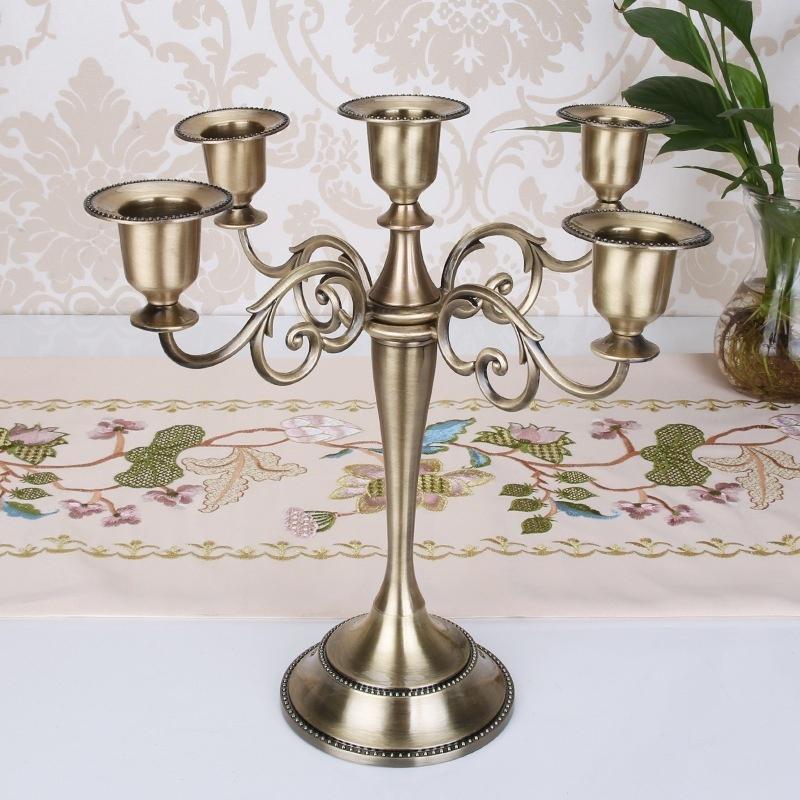 1pcs European Style Metal Candle Holders Wedding Decoration Candle Centerpiece Candlesticks