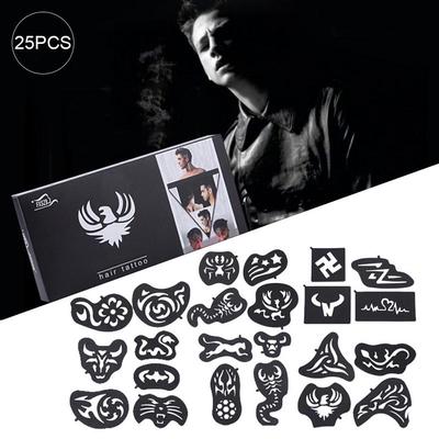 Hair Tattoo Carved Template Hair Styling Dye Coating Tattoo