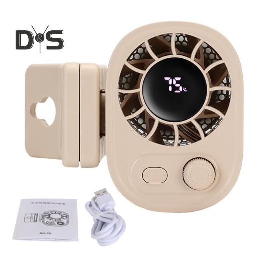 

Мини-вентилятор с зажимом, вращающийся на 360 градусов, светодиодный дисплей, регулируемая скорость, настольный вентилятор с зарядкой от USB, летний дорожный портативный подвесной вентилятор на пояс абрикосовый