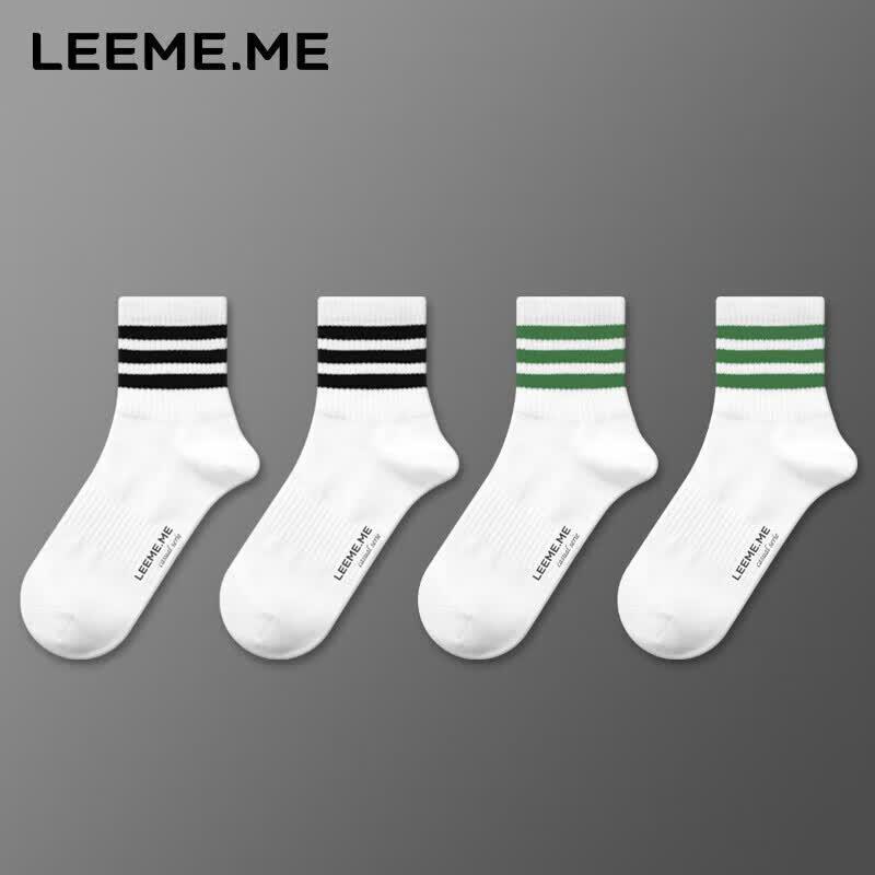 LiMi Women s Antibacterial Striped Mid-Calf Socks One Size