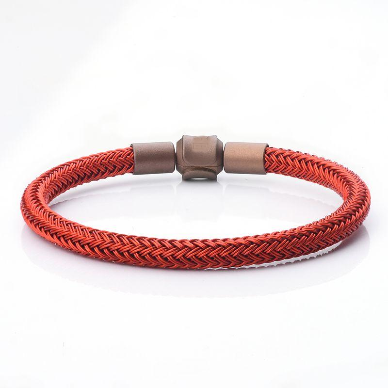 

Толстый браслет из стального троса, цепочка на запястье, носимый, с перекидными бусинами, подходит для серии татуировок Zhou Jia XL, браслет с золотыми шариками, мужской 5mm thick red wire rope 19cm
