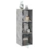 Wall Cabinet with Glass Doors Concrete Grey 35 x 37 x 100 cm