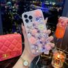 For IPhone16Promax Mobile Phone Case for Apple 14 Rhinestone 13 Pearl Flower Three-dimensional 12 Daisy Luxury Women
