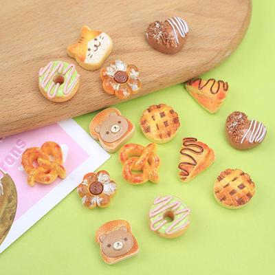 New DIY Cream Bread Resin Accessories for Phone Cases & Hair