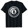 T-shirts Graphiques 8 BOULES Amusants Unisexes Mode Femme T-shirt Décontracté 100% Coton Lâche Sport Billard Piscine Snooker Jeux T-shirt