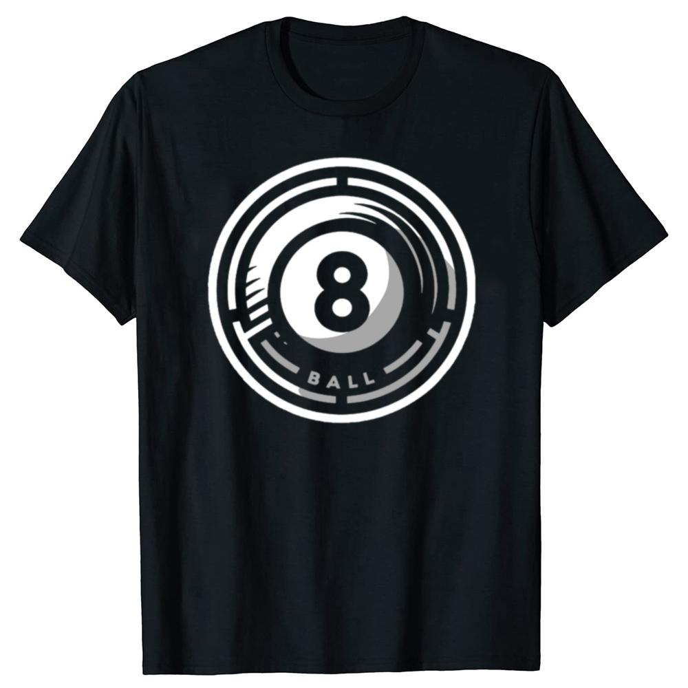 Funny 8 BALL Graphic Tshirts Unisex Womens Fashion Casual Tshirt 100 Cotton Loose Billiard Sport Pool Snooker Games T Shirt