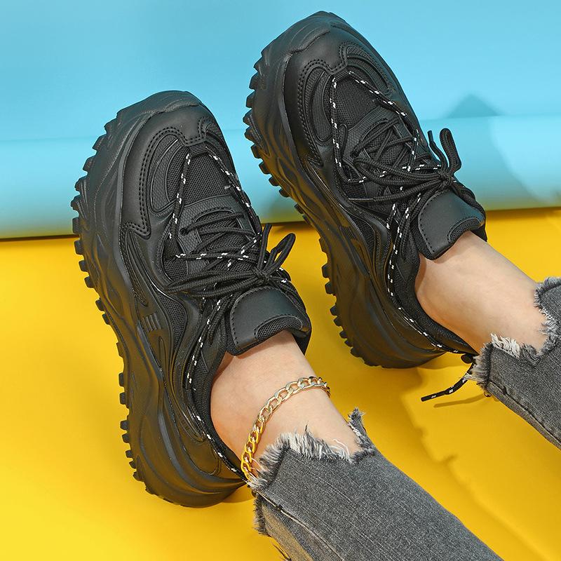 Chunky Sneakers Fashion Running Sports Shoes Women Platform Shoes Men Breathable Casual Sneakers Thick Sole Outdoor Footwear