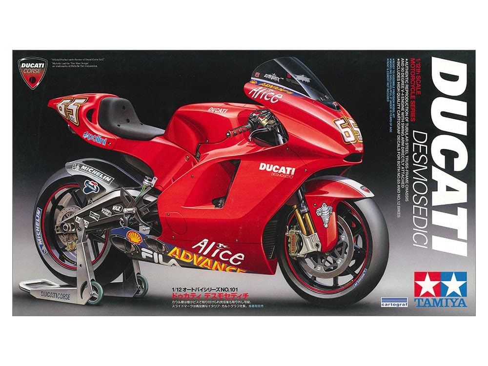 Tamiya Motorcycle Series 101 Ducati Desmosedici Plastic Model Kit 14101 1/12 No.