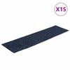 VidaXL Self-adhesive Stair Treads 15 Pieces 76 X 20 Cm Grey Blue Rectangular 326929
