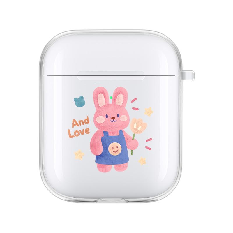 

Прозрачный защитный чехол для AirPods Pro с милым мультяшным принтом Zhitai со шнурком AirPods 1/2