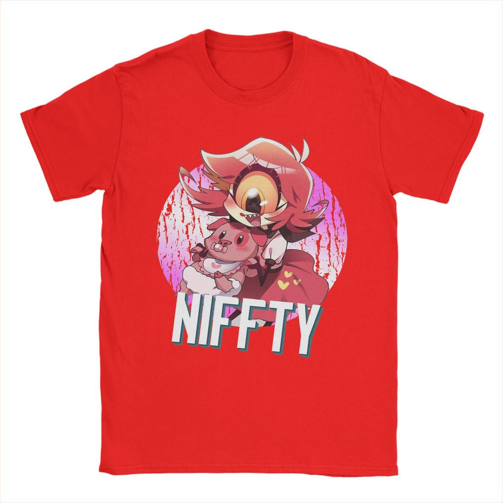 Men's T-Shirt Hazbined Hoteled Niffty Fun Cotton Tees Short Sleeve  T Shirts Round Neck Tops Birthday Present