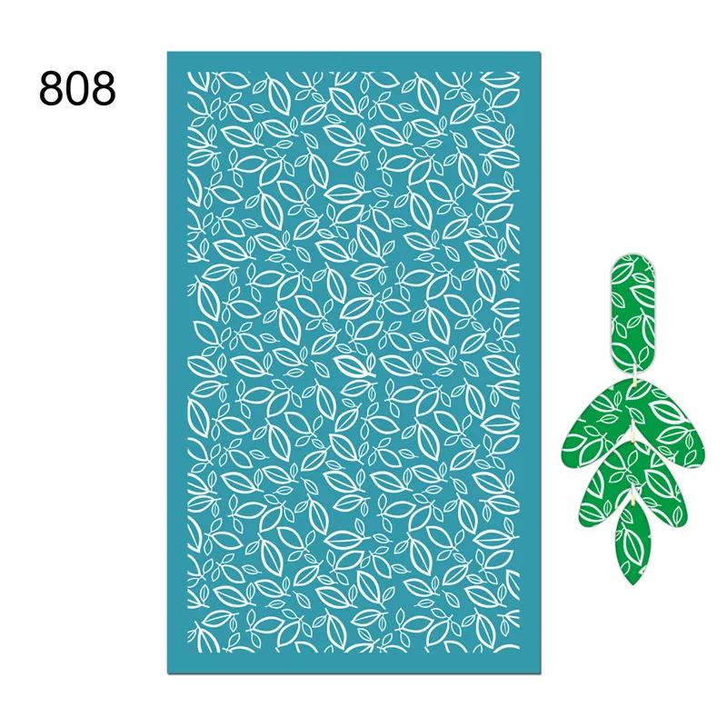 Silk Screen Stencils for Polymer Clay 29 Styles Silk Screen Printing Tool for Polymer Clay Stamp Embosser Earring Jewelry Making