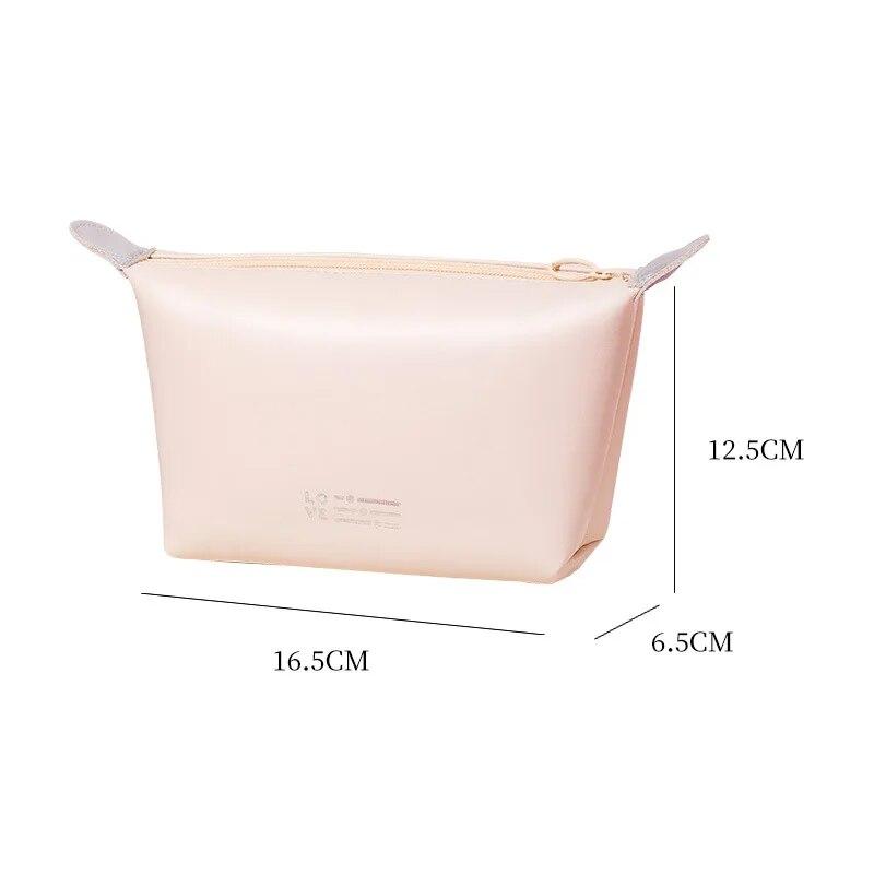PU Portable Waterproof Dumpling Makeup Bags Skin Care Products Toiletry Organizer Traveling Large Capacity Wash Storage Bags