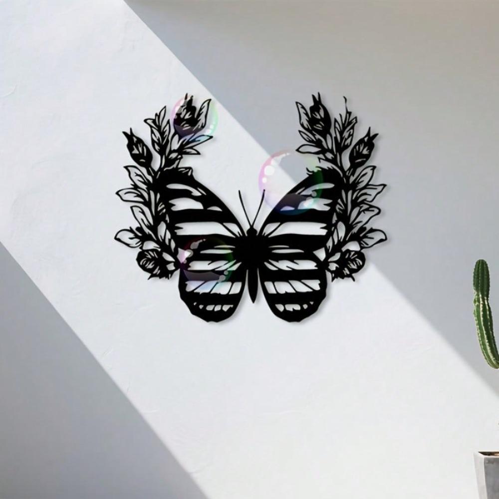 Retro Iron Butterfly Wall Decor, Metal Art for Independence Day, Memorial Day, Christmas, New Year, Housewarming Gift