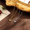Minimalist and Niche 925 Sterling Silver Water Droplet Pendant Necklace for Women,  of Luxury Gold-plated Jewelry