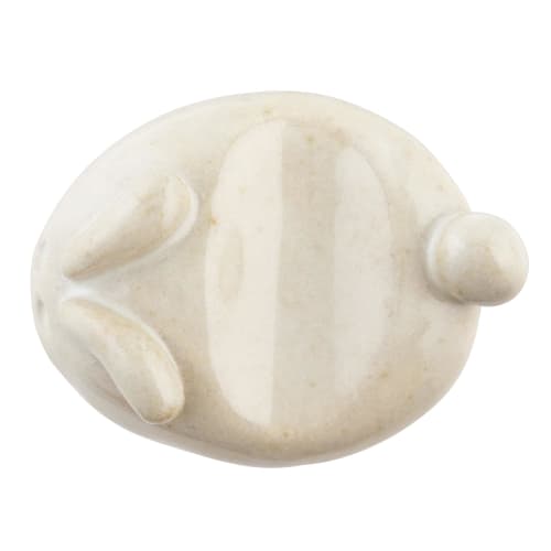 Chopstick Rest, Approximately 4 X 2.7 Cm, Bean Rabbit Design, White, 23464