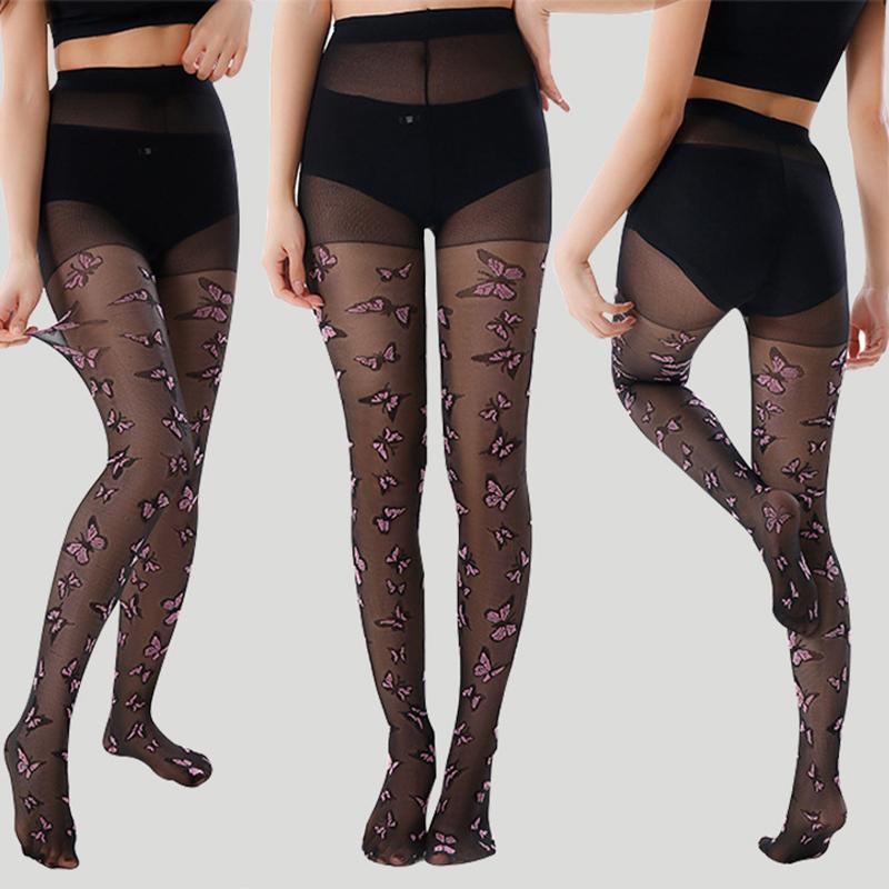 Sexy Pantyhose Elasticity Sheer Cute Pantyhose Personality Fashion Butterfly Pattern Thin Version