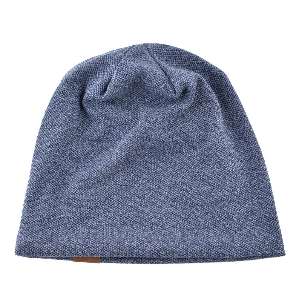 Men and Women Autumn and Winter Warm Solid Color Hat Loose Casual Outdoor Knitted Pullover Hat