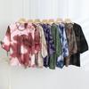 2025 Women's Floral Cotton & Linen Sun Protection Set - Shirt & Long Pants with Five-Sleeve Design