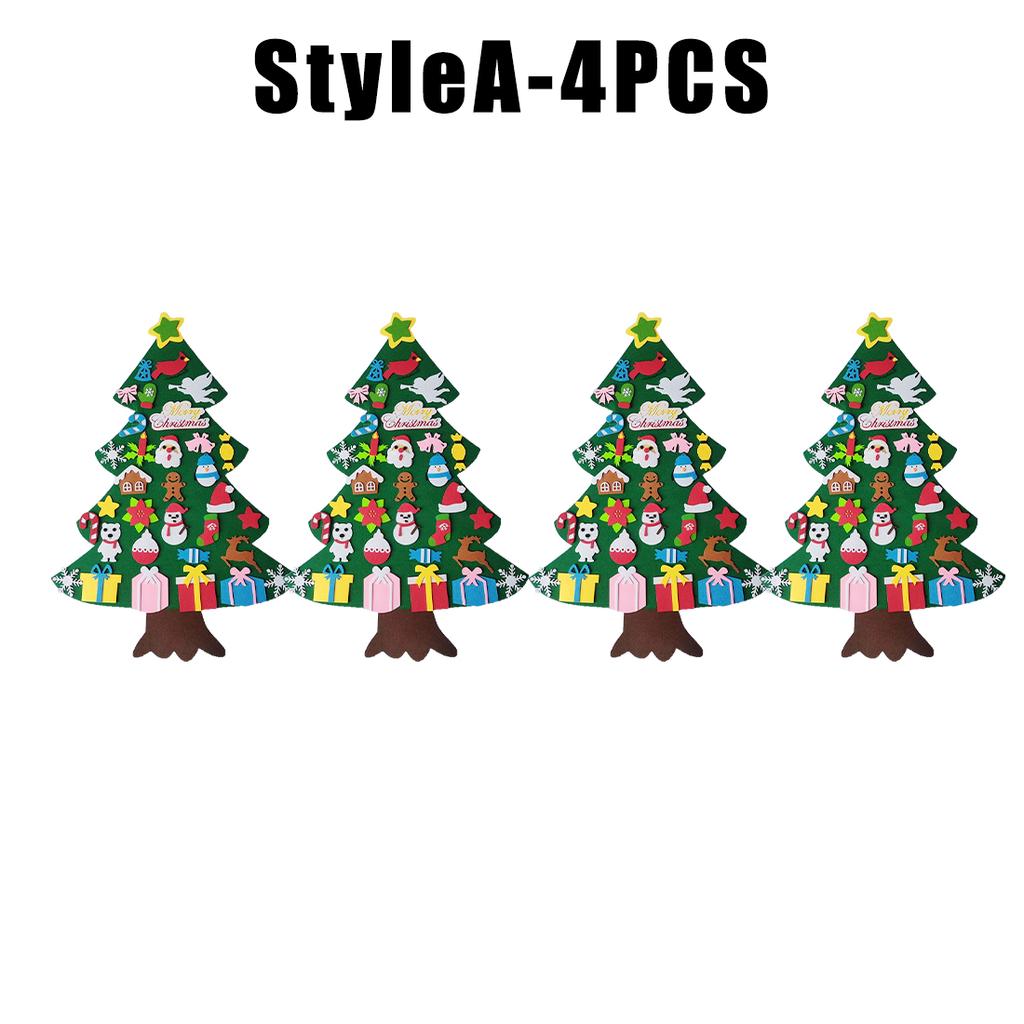 Weihnachtsdekoration Kinder Handgemachtes Ornament Pädagogischer 3D-Baum Neu Filz Vliesstoff Weihnachtsbaum