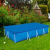 Rectangle Pool Cover Waterproof PE Foldable Inflatable Pool Cover for above Ground Pool Family Pool Cover Outdoor Paddling