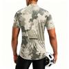 Men's Short Sleeve Cycling Jersey Breathable Quick Dry Half Zip Round Neck Printed Sports Shirt Lightweight Performance Top for Biking