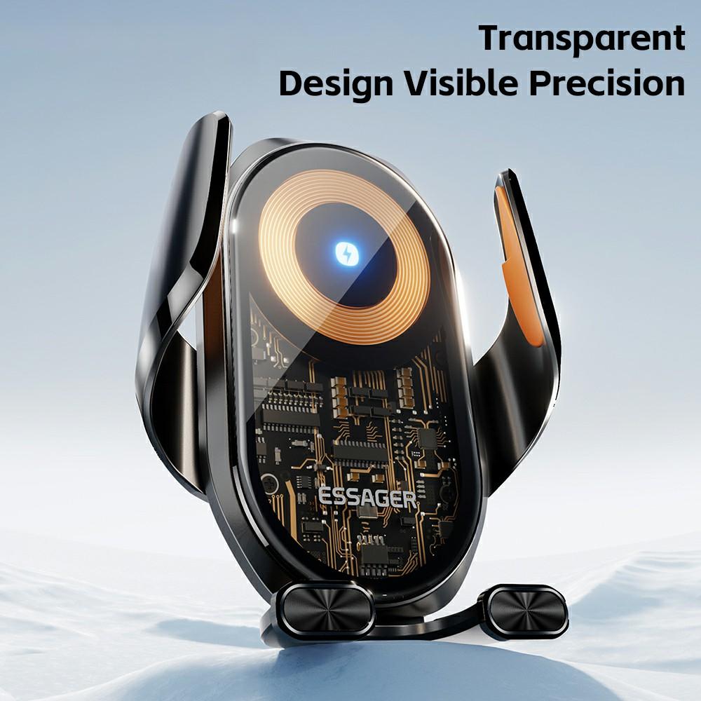 ESSAGER 15W Wireless Charger Car Mount Air Vent Clip Wireless Charger Stand 360° Rotation