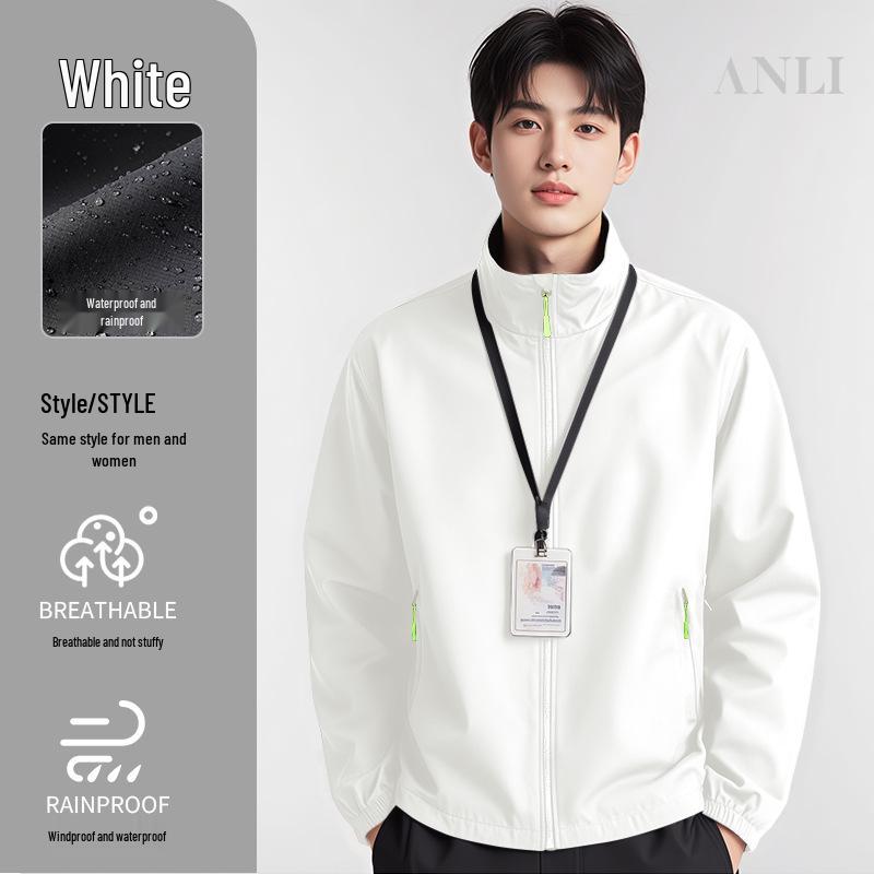 Men's Waterproof Windproof Stand Collar Work Jacket with Custom Logo for Autumn/Winter