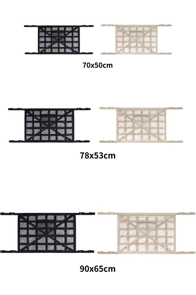 CZEAR Car Net Ceiling Car Storage Car Ceiling Storage Net Easy Installation Sleeping in the Car Double Zipper Prevents Luggage from Falling Buckle