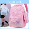 Spacious Lightweight Nylon Backpack For Middle School Kids Cute Cartoon Design
