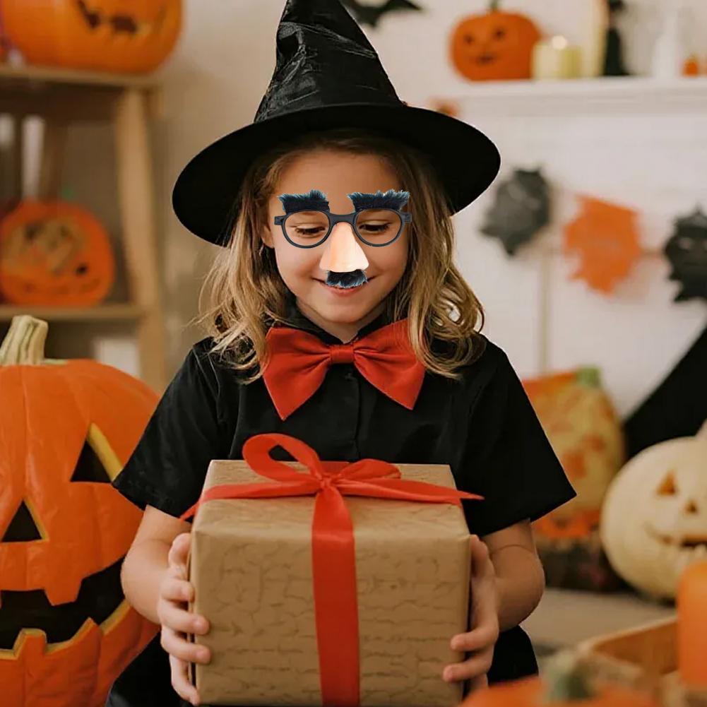 Zabawne okulary kostiumowe Oversized Okulary nowościowe Zabawne okulary z dużym nosem z brwiami Kręcona broda Wąsy Kostium na imprezy