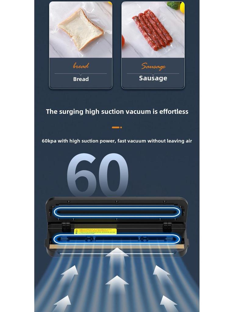 Dual-Purpose Portable Vacuum Sealer: Automatic Dry/Wet Food Packaging and Preservation Machine