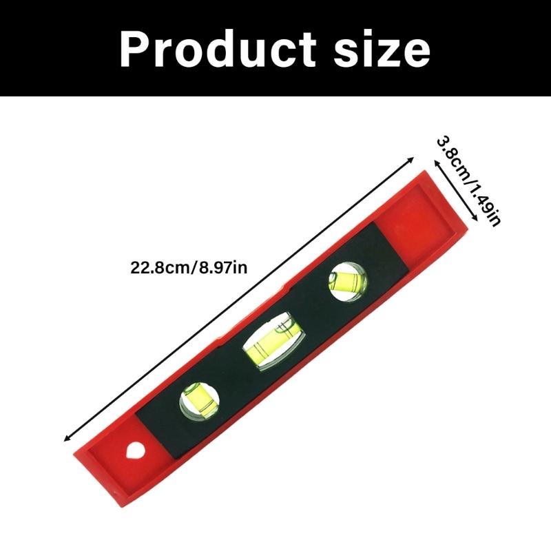 Magnetic Torpedos Level Bubble Level Box Spirits Level Aluminiums Frame 180/90/45 Degree,9inch