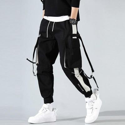 Ανδρικό Παντελόνι Cargo Casual Με Πόρπη Πολλές Τσέπες Φαρδύ Hip Hop Παντελόνι