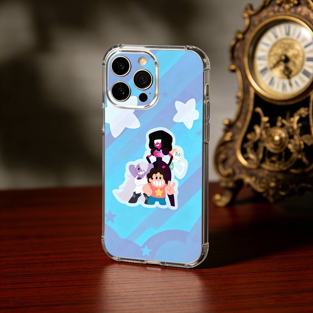 Cartoon Warm S-Steven U-Universe Phone Case For iPhone17,16,15,14,13Pro Max,us,Soft Silicone Transparent Cover