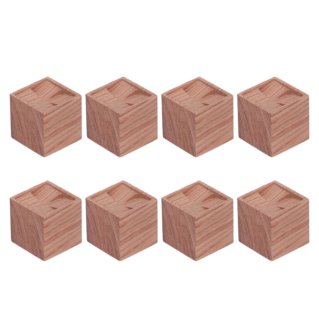 8 Stück Ätherisches Öl Diffusor Quadratisch Einfach Kompakt Rosenholz Material Natürlicher Stil Aroma Diffusor