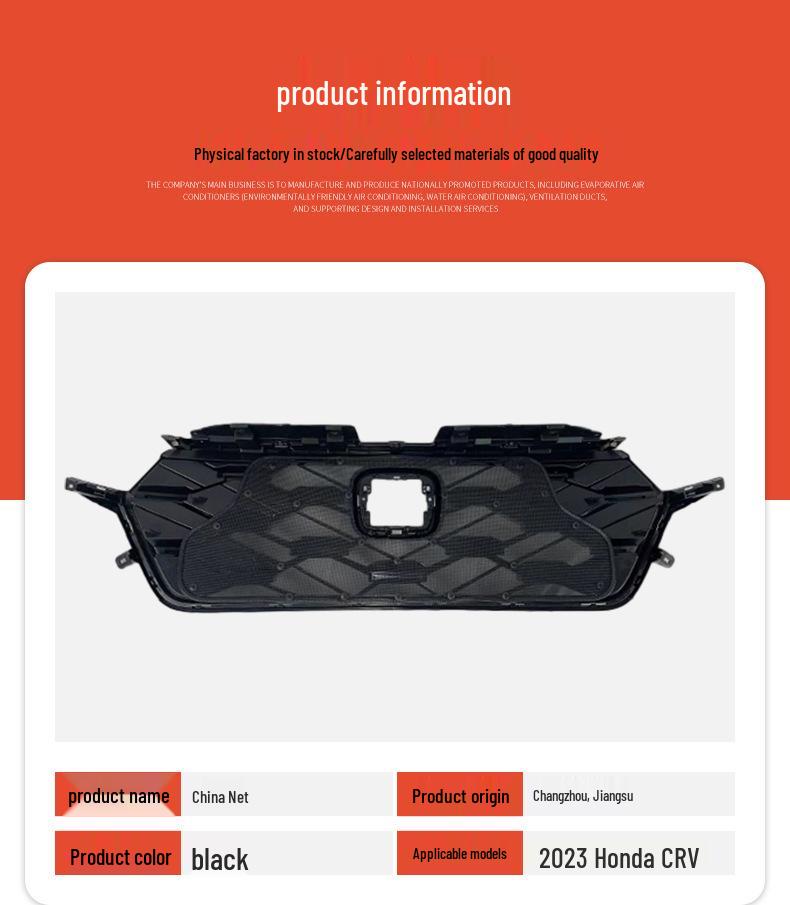 Premium Quality Mesh Grille for 2023 Honda CRV - High-Quality Materials