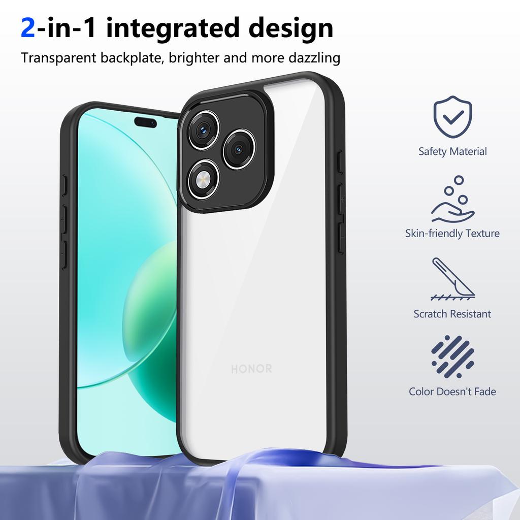 For Honor 600 Lite Four-corners Shockproof Transparent Case for Honor600 Lite 600lite Anti-drop Matte Hard Silicone Edge Cover