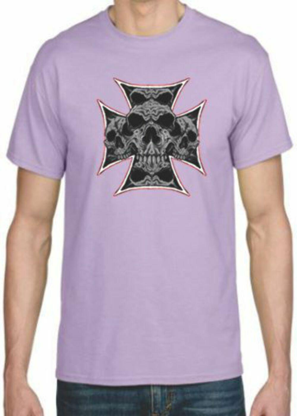 Adult DryBlend? T-Shirt - ( SKULL CROSS - BIKER / CHOPPER) S разноцветный
