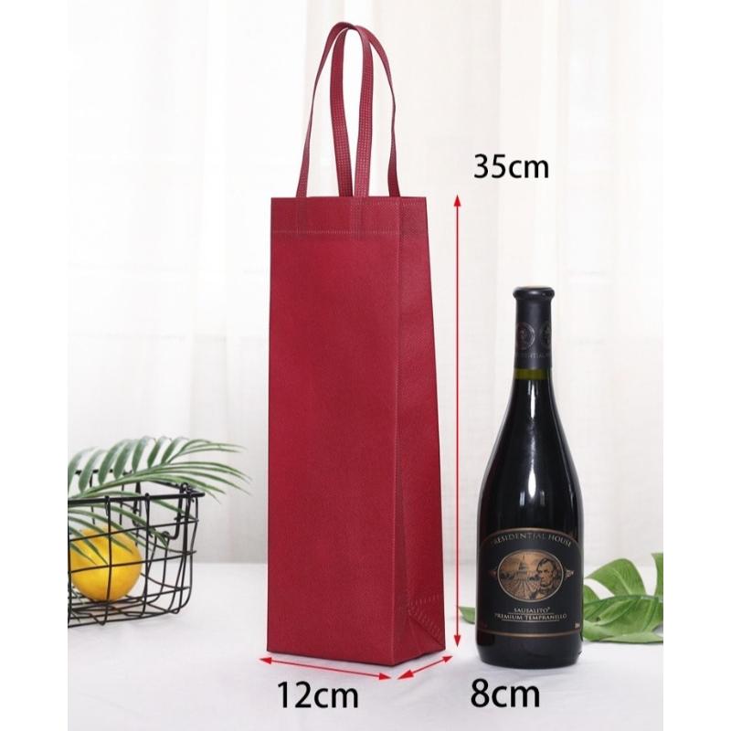 Non Woven Eco-friendly Sack Durable Convenient To Carry At That Time Handheld Red Wine Pocket Vin Rouge Beer Champagne and Wine Packaging Bags 50pcs